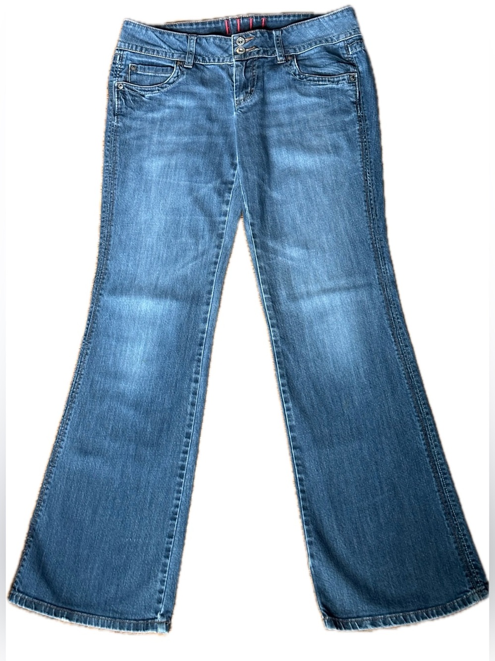 Blue Women's Low Rise Flared Jeans by Elle